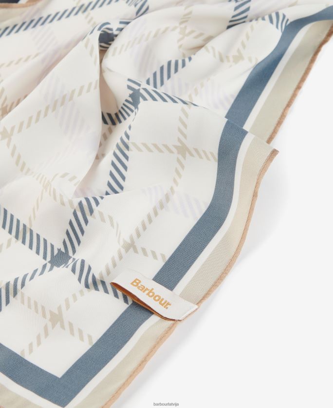 Barbour sievietes Stanton pārbaudīts kvadrātveida šalle P8J88A2462 Piederumi tranšeja/jūras spēki