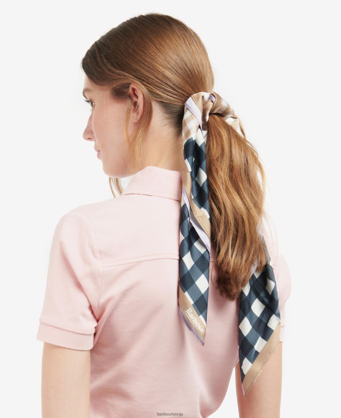 Barbour sievietes darla gingham kvadrātveida šalle P8J88A2454 Piederumi flote / varavīksnene