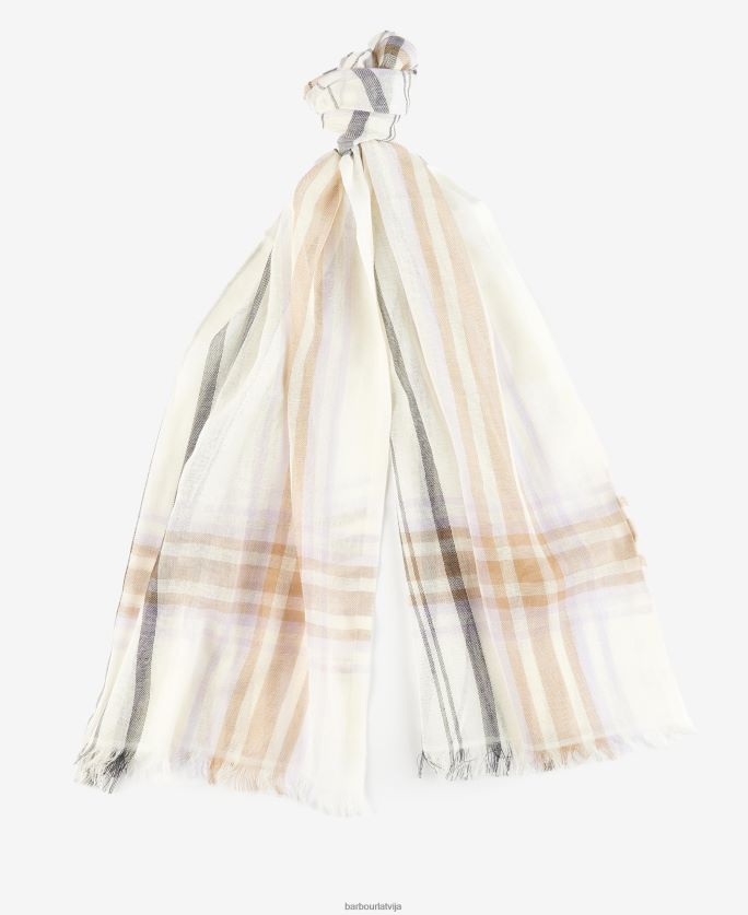 Barbour sievietes erin tartāna šalle P8J88A2444 Piederumi čuksti balts