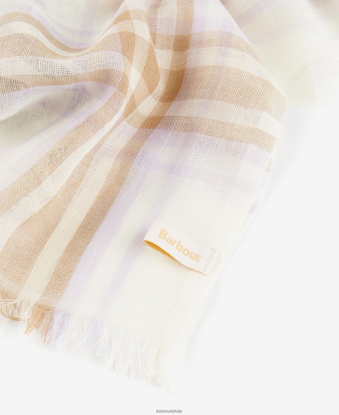 Barbour sievietes erin tartāna šalle P8J88A2444 Piederumi čuksti balts