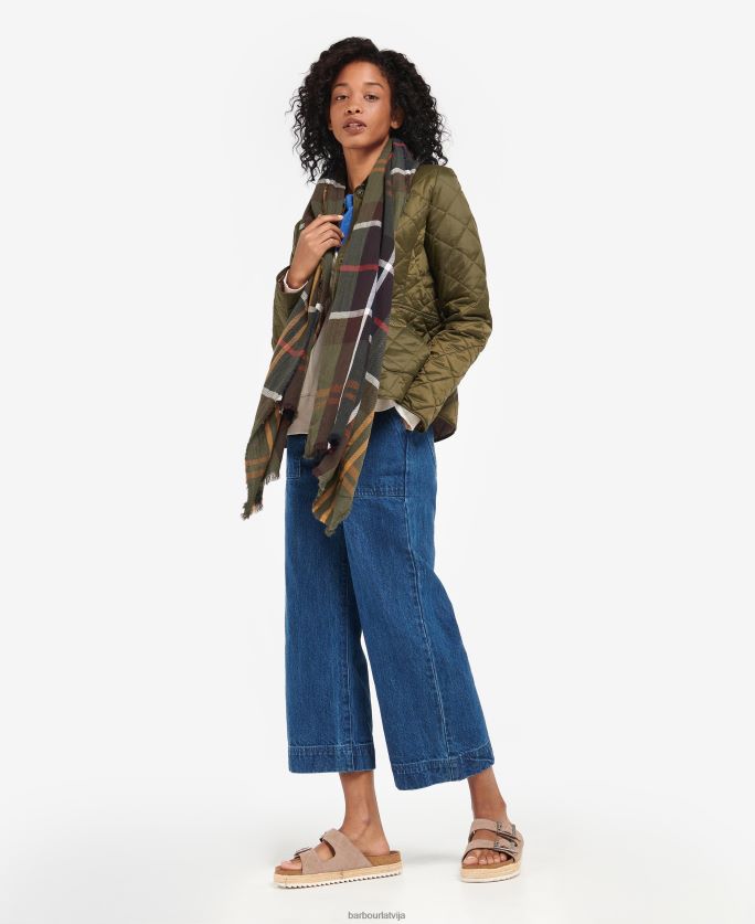 Barbour sievietes lucinda tartāna šalle P8J88A2447 Piederumi varavīksnene / flote