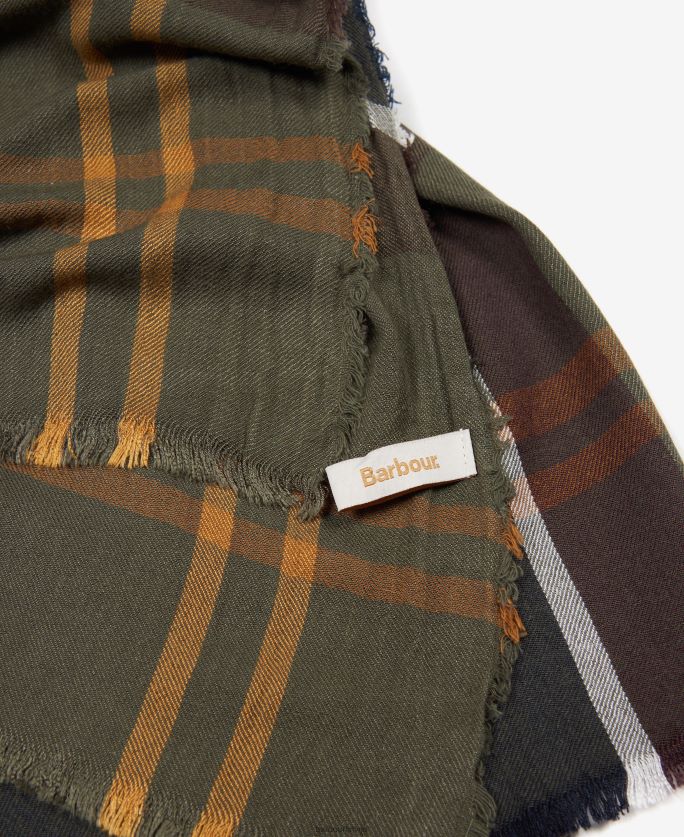 Barbour sievietes lucinda tartāna šalle P8J88A2447 Piederumi varavīksnene / flote