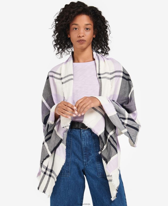 Barbour sievietes lucinda tartāna šalle P8J88A2452 Piederumi varavīksnene / flote