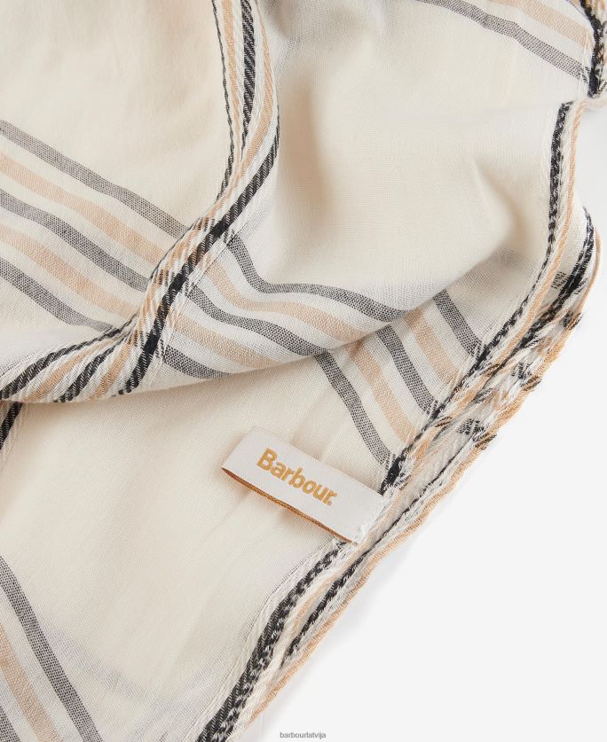 Barbour sievietes nefrīta rūta šalle P8J88A2445 Piederumi čuksti balts