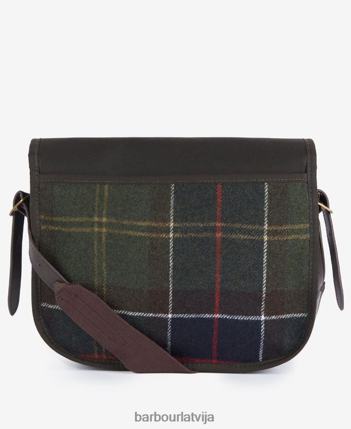 Barbour sievietes tartāna crossbody soma P8J88A2408 Piederumi klasiskais tartāns