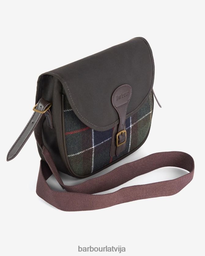 Barbour sievietes tartāna crossbody soma P8J88A2408 Piederumi klasiskais tartāns
