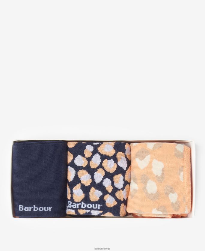 Barbour sievietes dzīvnieku apdrukas zeķu dāvanu komplekts P8J88A2466 Piederumi papaija
