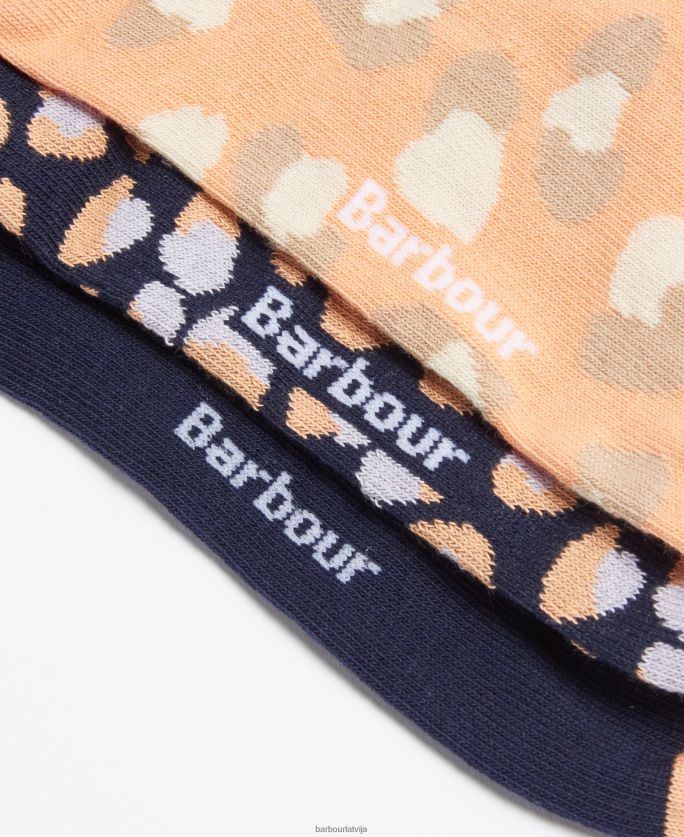 Barbour sievietes dzīvnieku apdrukas zeķu dāvanu komplekts P8J88A2466 Piederumi papaija