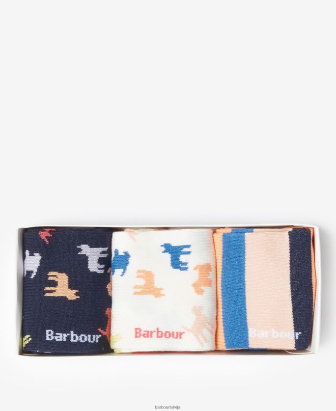 Barbour sievietes suņu vairāku zeķu dāvanu komplekts P8J88A2464 Piederumi suns multi