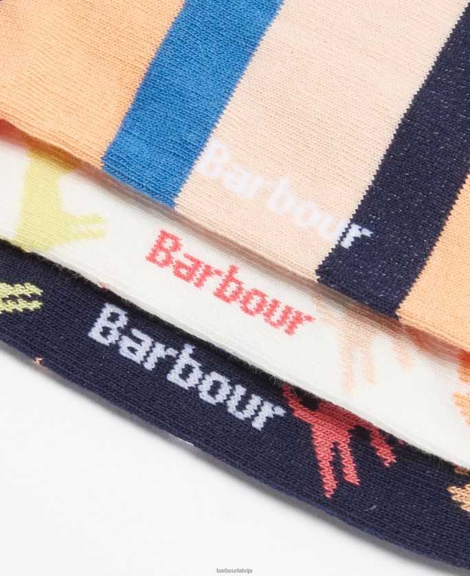Barbour sievietes suņu vairāku zeķu dāvanu komplekts P8J88A2464 Piederumi suns multi