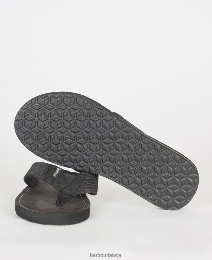 Barbour vīriešiem Toeman pludmales sandales P8J88A1298 apavi melns