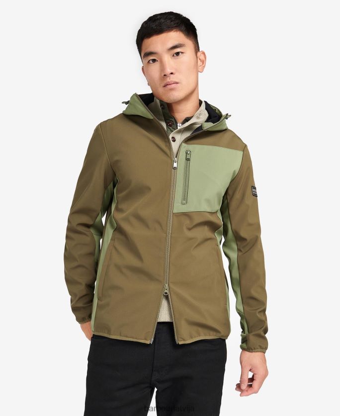 Barbour vīriešiem mercian shell & flīsa jaka P8J88A1135 apģērbs klasisks melns