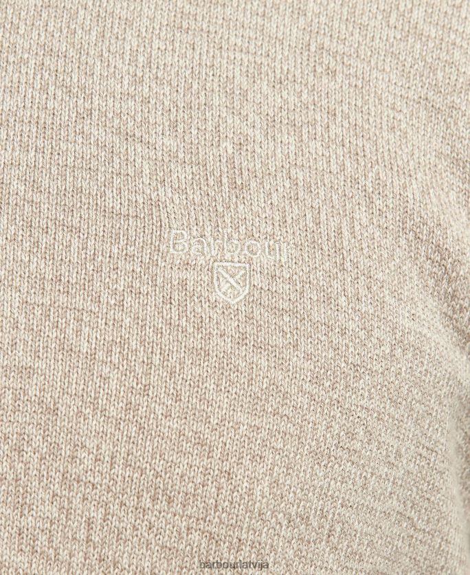 Barbour vīriešiem Firle trikotāžas džemperis ar rāvējslēdzēju P8J88A1077 apģērbs olīvu merģelis