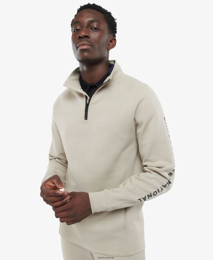 Barbour vīriešiem Wallace džemperis ar pusrāvējslēdzēju P8J88A1003 apģērbs betons