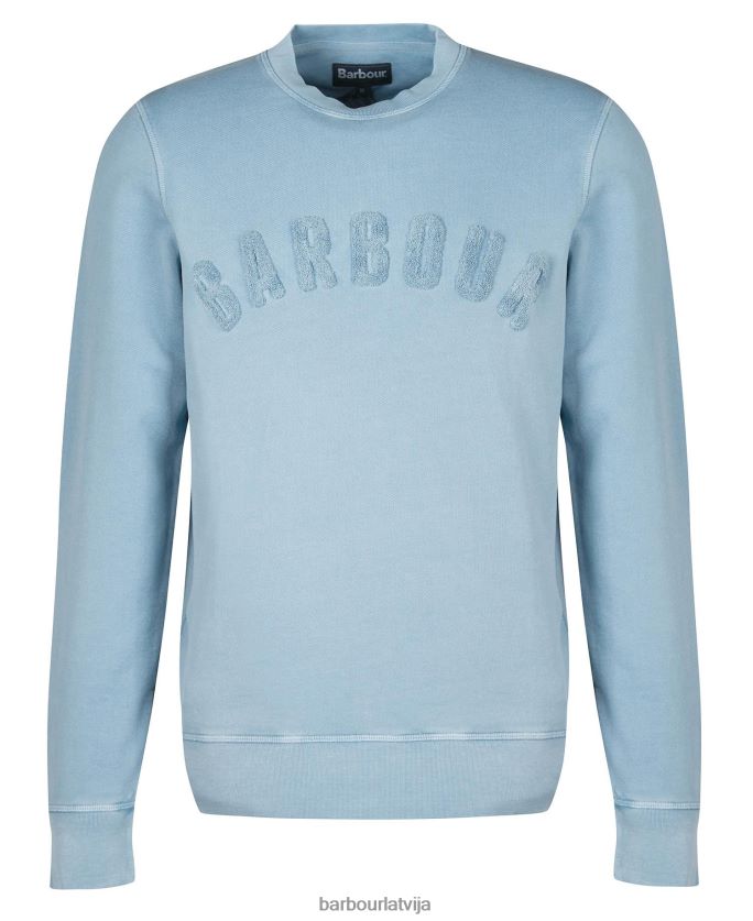 Barbour vīriešiem džemperis ar lielu logotipu ar apkakli P8J88A1042 apģērbs pulveris zils