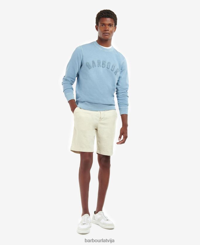 Barbour vīriešiem džemperis ar lielu logotipu ar apkakli P8J88A1042 apģērbs pulveris zils