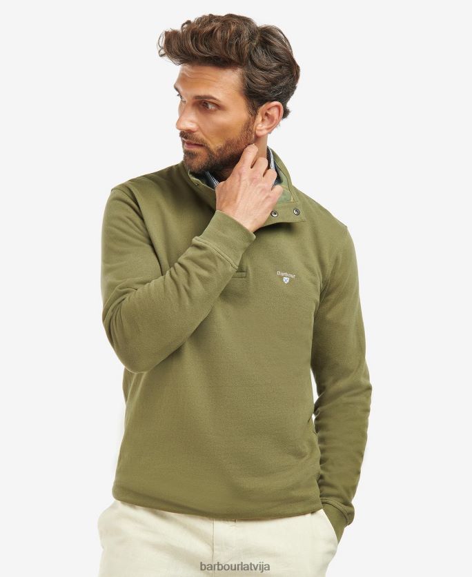Barbour vīriešiem egglescliff sporta krekls P8J88A977 apģērbs efejas zaļa