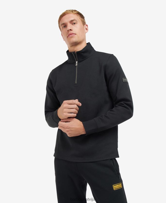 Barbour vīriešiem pavasara pusrāvējslēdzējs P8J88A993 apģērbs klasisks melns