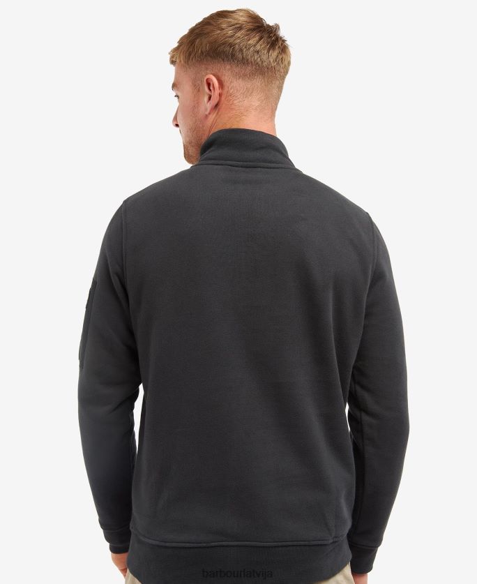 Barbour vīriešiem sakausējuma puse rāvējslēdzēja sviedri P8J88A1071 apģērbs tumši melns