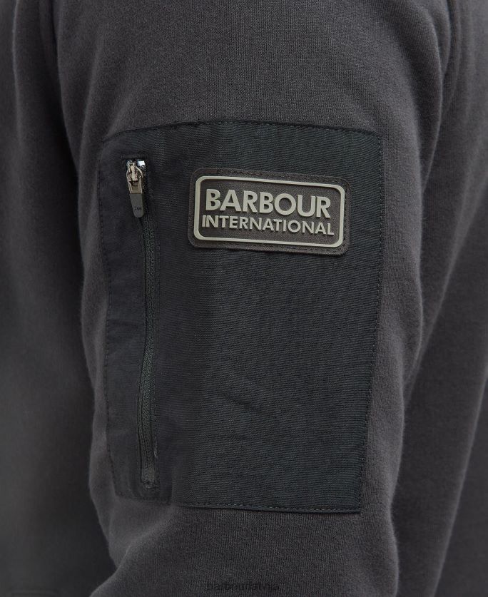 Barbour vīriešiem sakausējuma puse rāvējslēdzēja sviedri P8J88A1071 apģērbs tumši melns