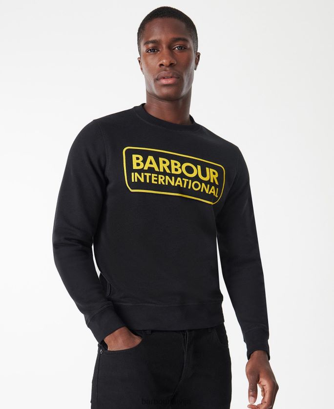 Barbour vīriešiem starptautiskais sporta krekls ar lielu logotipu P8J88A1023 apģērbs antracīta merģelis