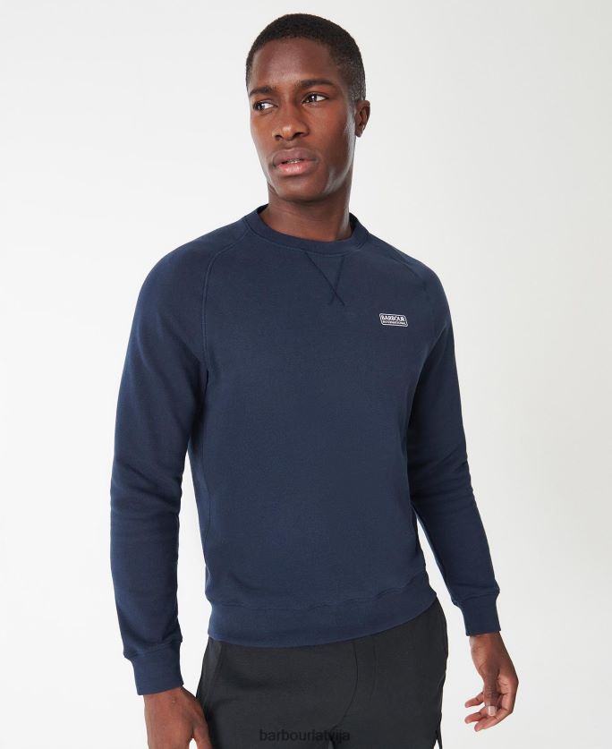 Barbour vīriešiem starptautisks sporta krekls ar apkalpes kaklu P8J88A1019 apģērbs antracīta merģelis