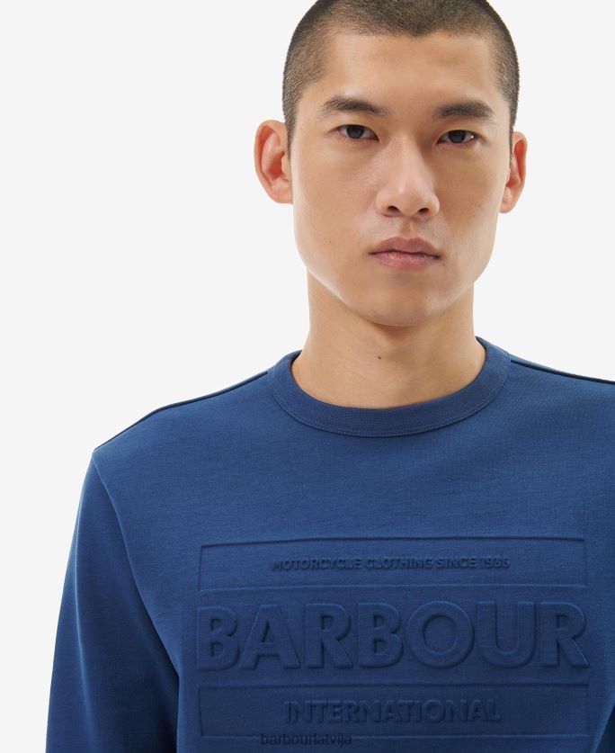 Barbour vīriešiem zīmogs sporta krekls P8J88A1035 apģērbs tumšs džinss