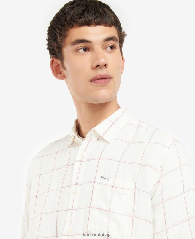 Barbour vīriešiem Bayston lina krekls P8J88A366 apģērbs ekru