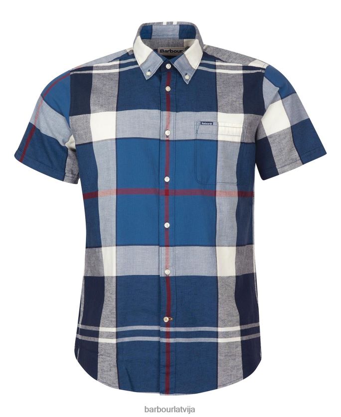 Barbour vīriešiem Douglas krekls ar īsām piedurknēm P8J88A354 apģērbs vasaras flote