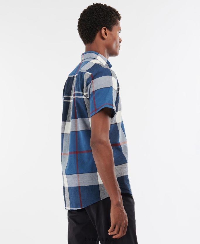 Barbour vīriešiem Douglas krekls ar īsām piedurknēm P8J88A354 apģērbs vasaras flote