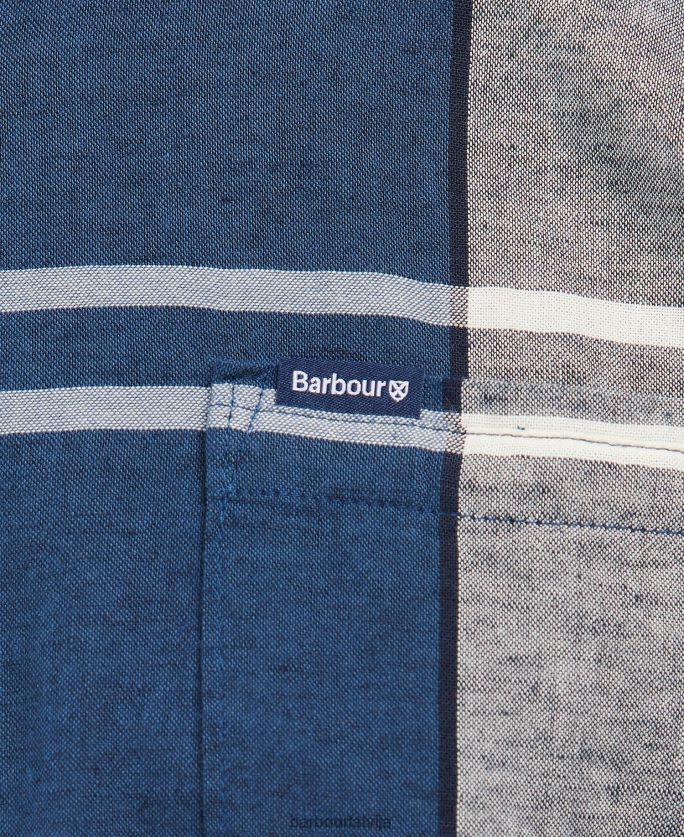 Barbour vīriešiem Douglas krekls ar īsām piedurknēm P8J88A354 apģērbs vasaras flote