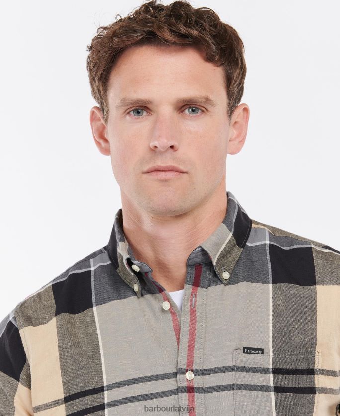 Barbour vīriešiem Douglas krekls ar īsām piedurknēm P8J88A363 apģērbs vasaras flote