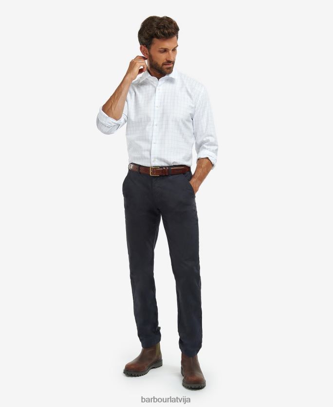 Barbour vīriešiem Hanstedas lauku aktīvais krekls P8J88A393 apģērbs debesis