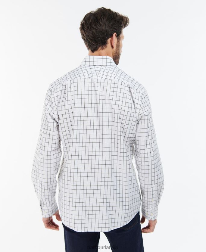 Barbour vīriešiem Hanstedas lauku aktīvais krekls P8J88A458 apģērbs vidus olīvu