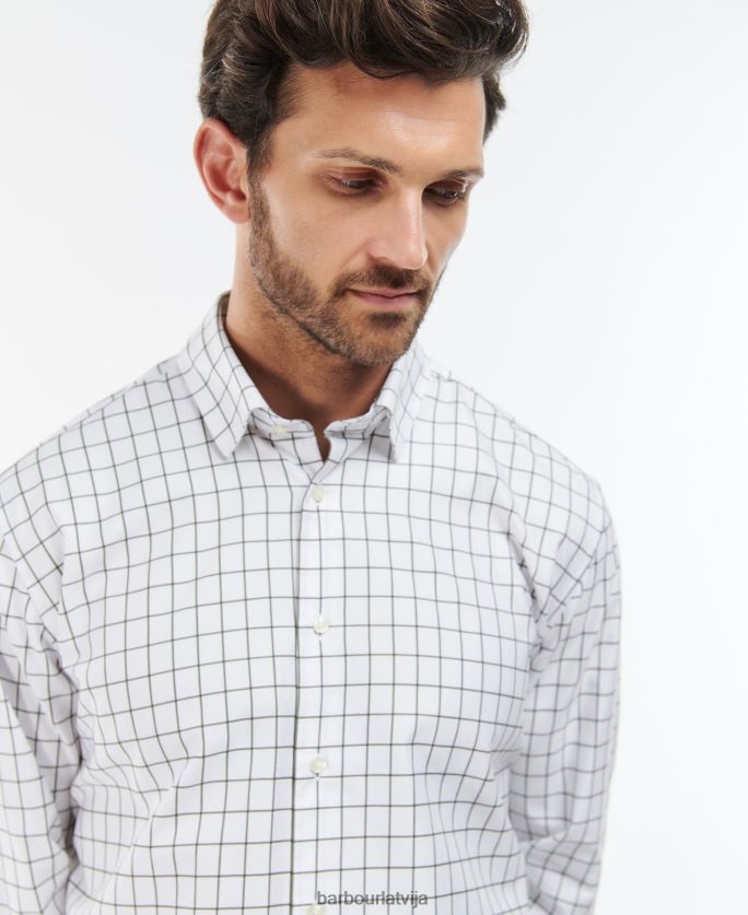 Barbour vīriešiem Hanstedas lauku aktīvais krekls P8J88A458 apģērbs vidus olīvu