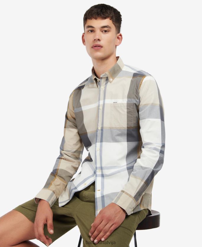 Barbour vīriešiem Harisam pielāgots krekls P8J88A359 apģērbs kielder zils tartāns