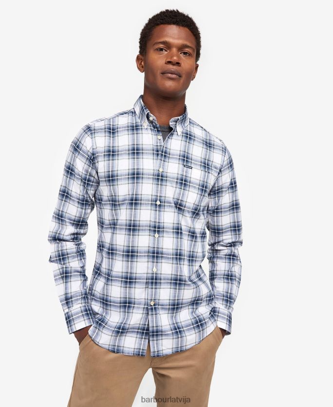 Barbour vīriešiem Hartcliff pielāgots krekls P8J88A332 apģērbs olīvu