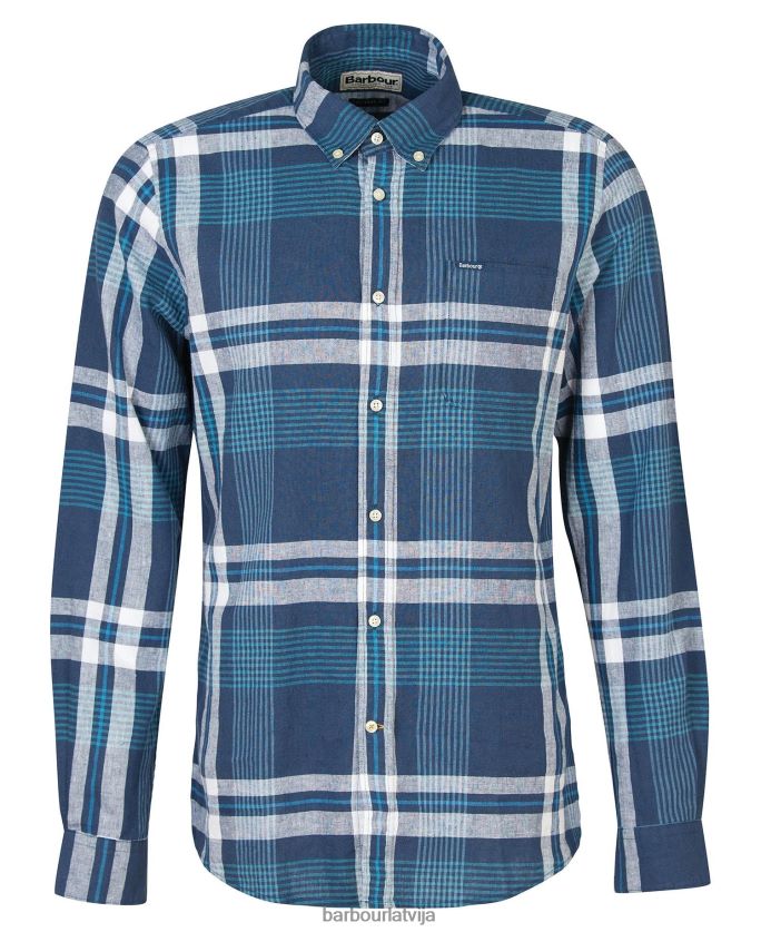 Barbour vīriešiem Hudson pielāgots krekls P8J88A491 apģērbs klasiskā flote