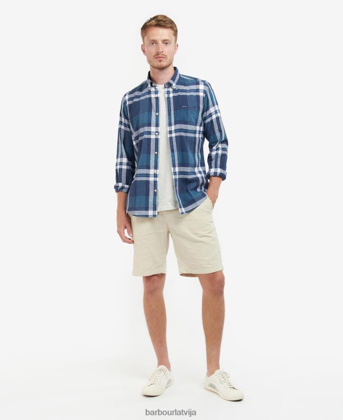 Barbour vīriešiem Hudson pielāgots krekls P8J88A491 apģērbs klasiskā flote