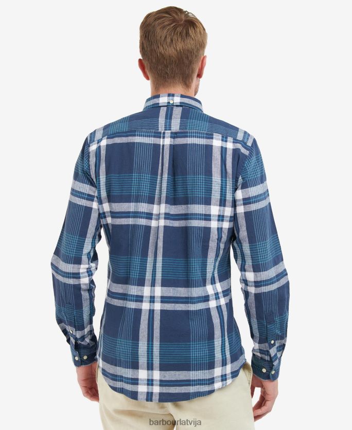 Barbour vīriešiem Hudson pielāgots krekls P8J88A491 apģērbs klasiskā flote