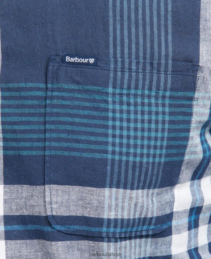 Barbour vīriešiem Hudson pielāgots krekls P8J88A491 apģērbs klasiskā flote