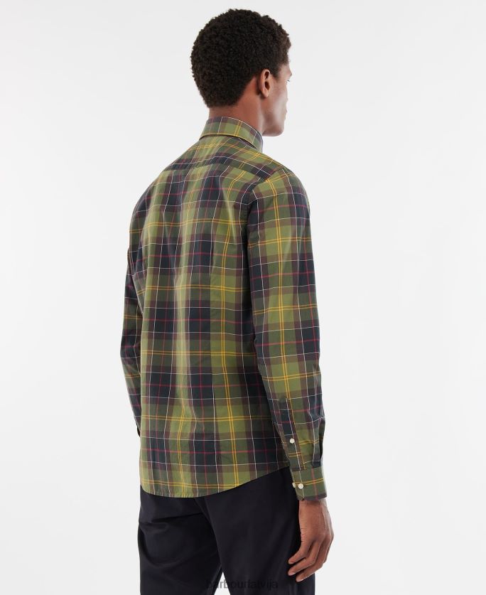 Barbour vīriešiem Kippford pielāgots krekls P8J88A398 apģērbs kleita tartāns