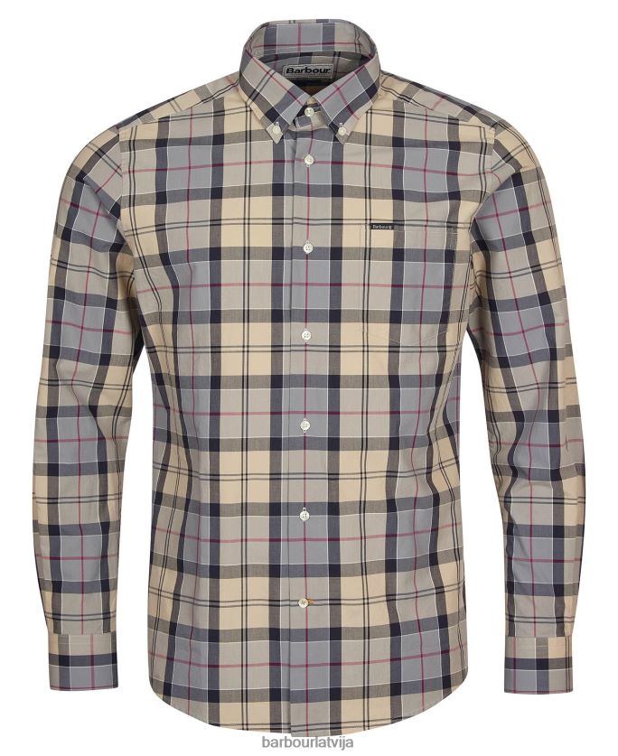 Barbour vīriešiem Kippford pielāgots krekls P8J88A425 apģērbs kleita tartāns