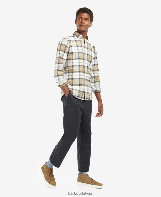 Barbour vīriešiem Lewis pielāgots krekls P8J88A416 apģērbs amble smilšu tartāns