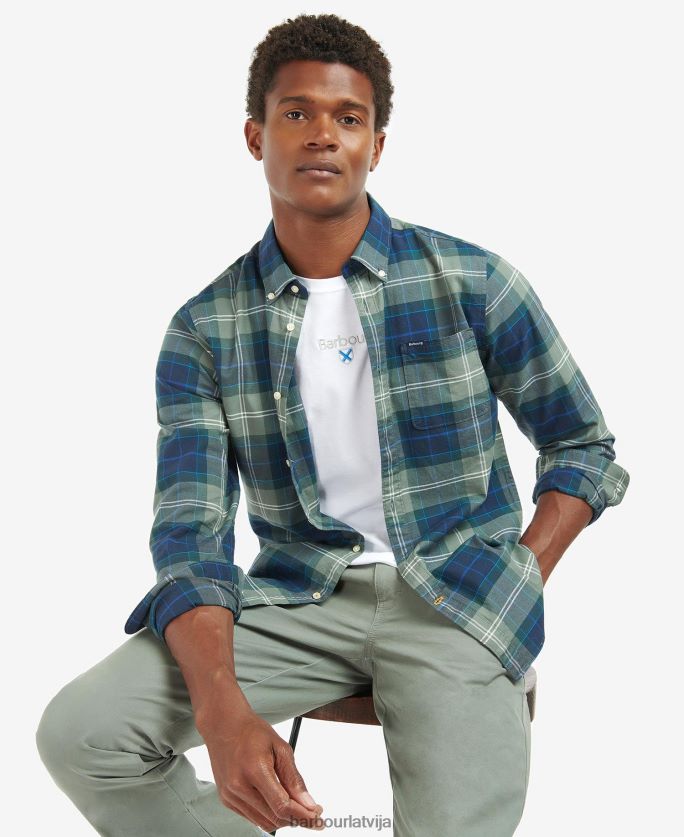 Barbour vīriešiem Lewis pielāgots krekls P8J88A417 apģērbs amble smilšu tartāns