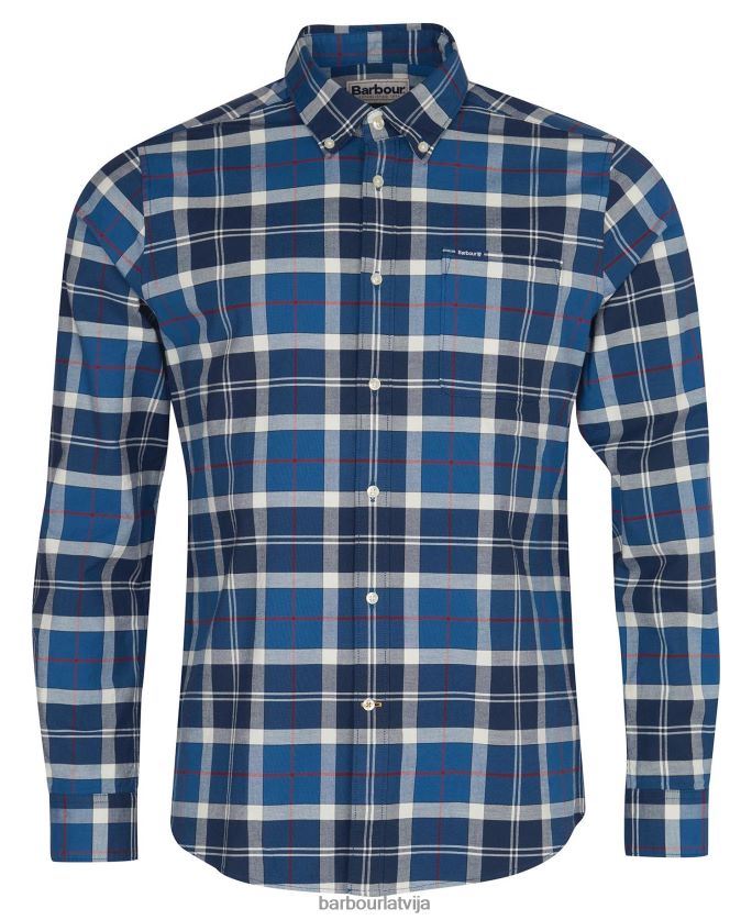 Barbour vīriešiem Lewis pielāgots krekls P8J88A427 apģērbs vasaras flote