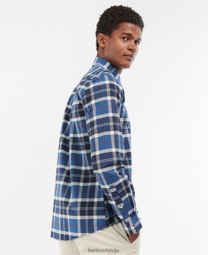 Barbour vīriešiem Lewis pielāgots krekls P8J88A427 apģērbs vasaras flote