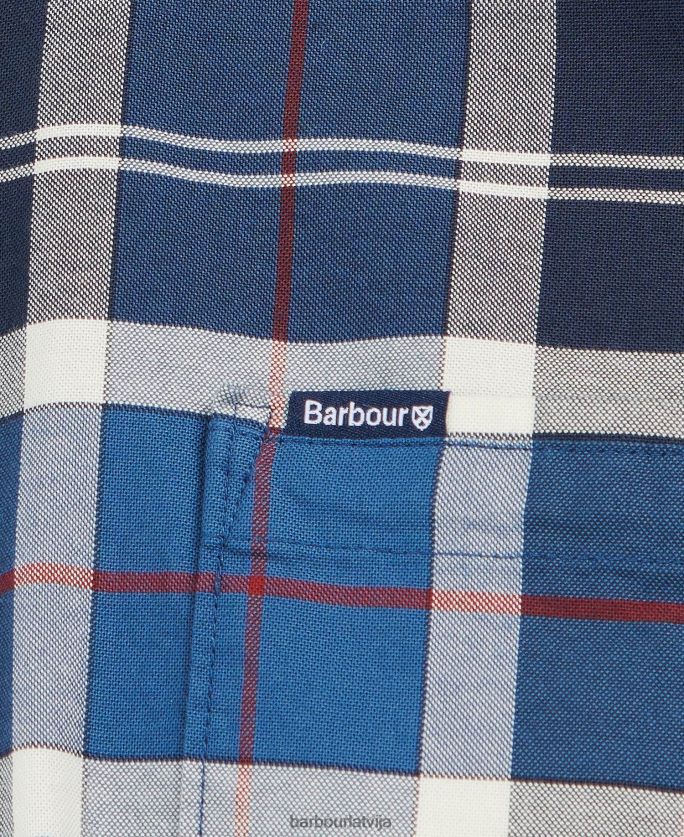 Barbour vīriešiem Lewis pielāgots krekls P8J88A427 apģērbs vasaras flote
