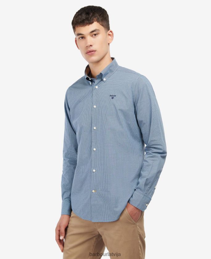 Barbour vīriešiem Lielbritānijas pielāgots krekls P8J88A497 apģērbs tintes zils