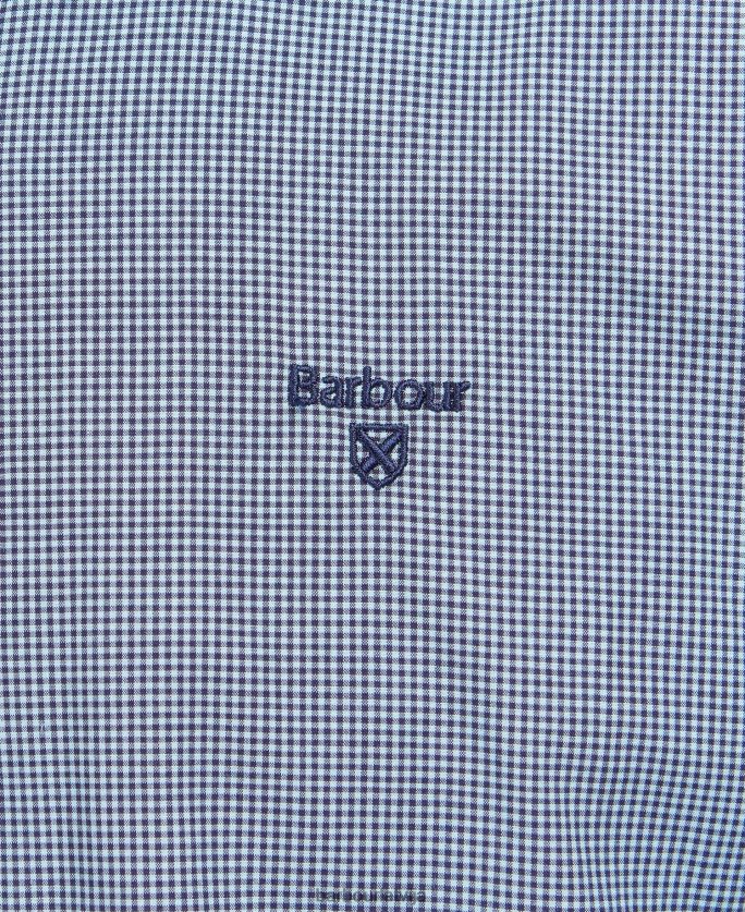 Barbour vīriešiem Lielbritānijas pielāgots krekls P8J88A497 apģērbs tintes zils